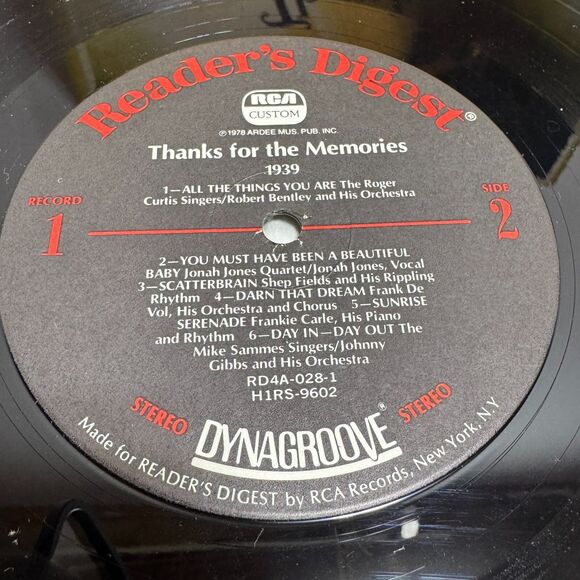Readers Digest Thanks For The Memories 8 Vinyl Record LP Box Set RDA-028/A - Picture 7 of 8